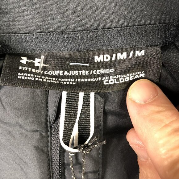 Under Armour Jacket Womens Medium Black ColdGear Fitted Full Zip 1355812 - Picture 3 of 16